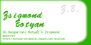 zsigmond botyan business card